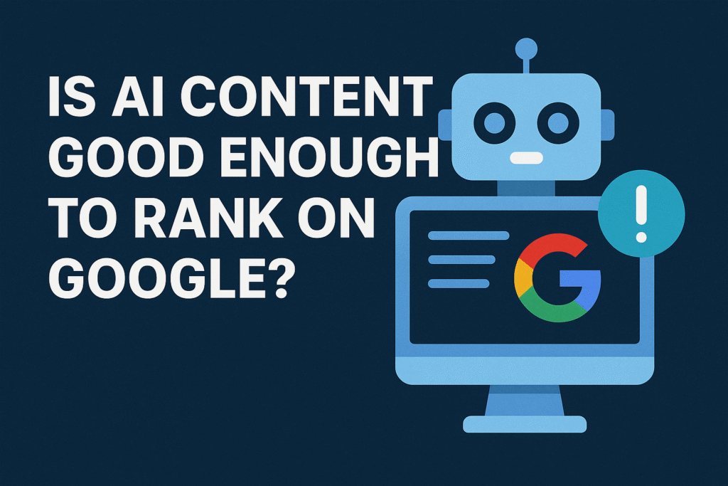 is AI content good enough to rank on Google?
