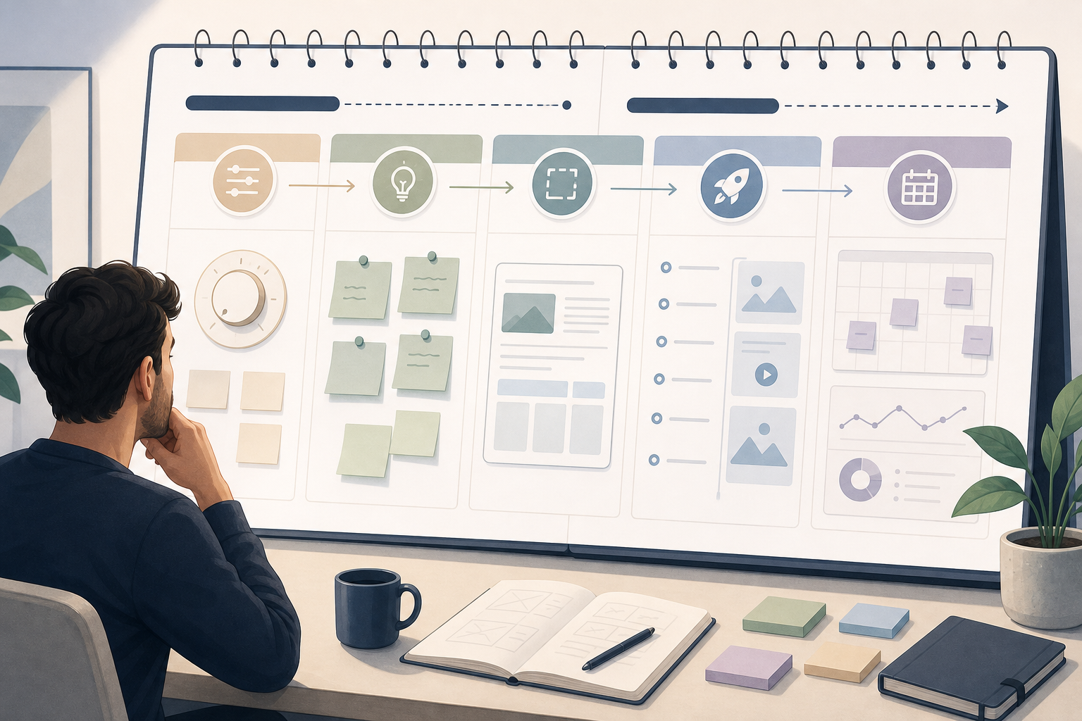 Two-week plan for setting up a founder publishing schedule