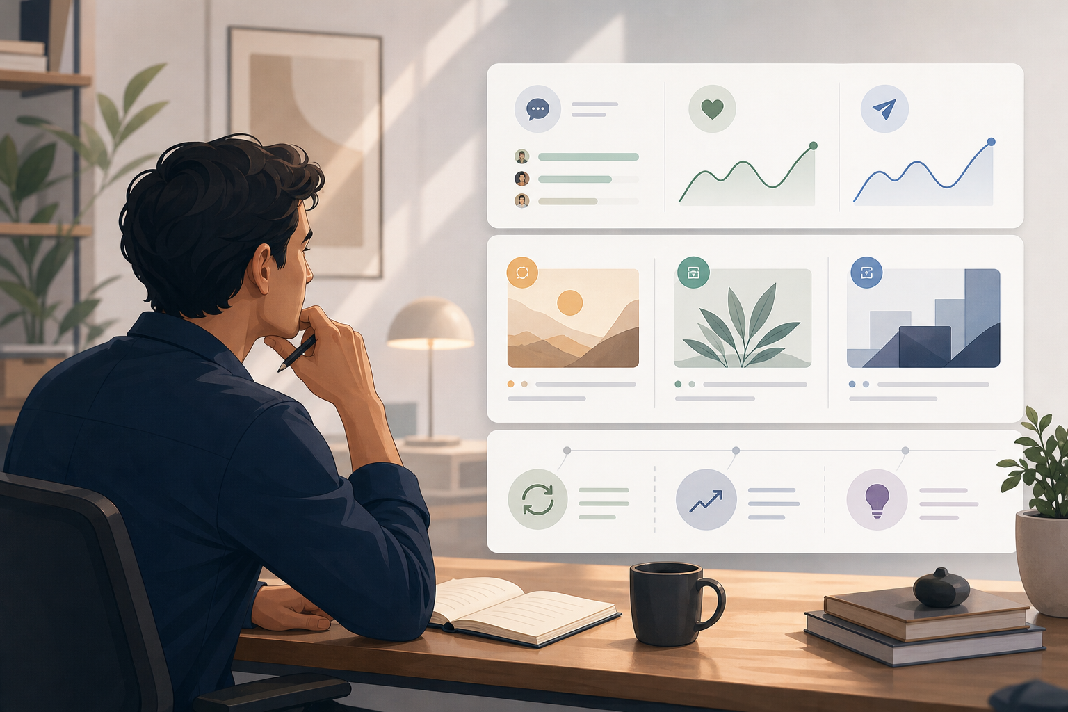 Founder reviews engagement signals and chooses next content actions.