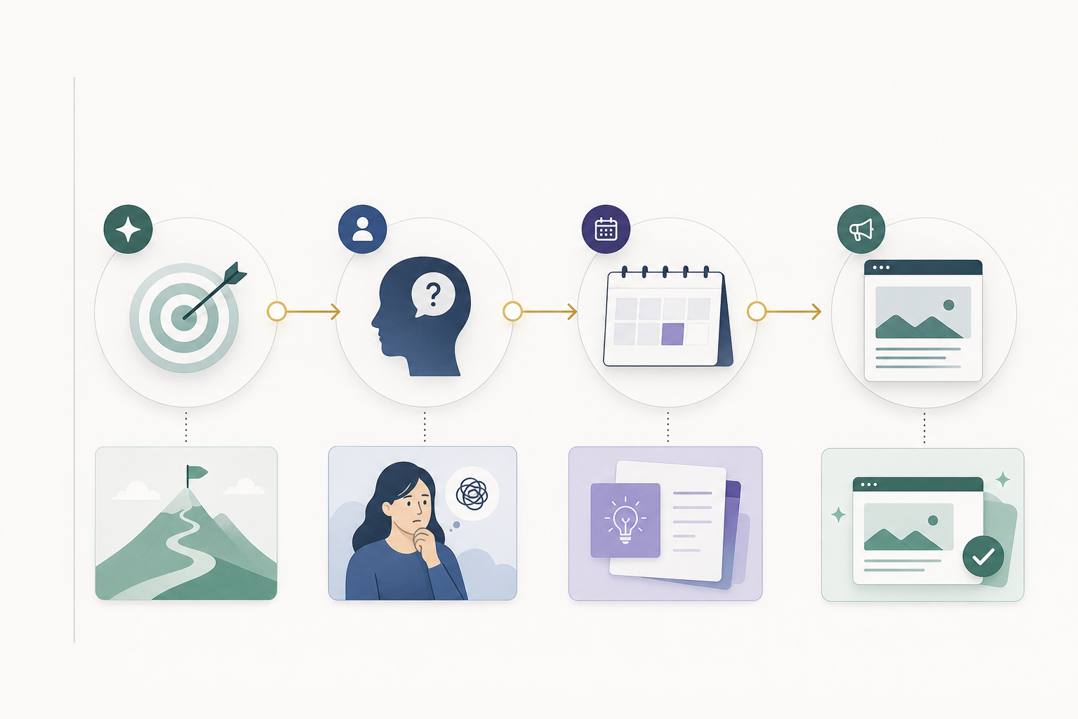 How a business goal becomes a weekly content topic and published article
